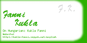 fanni kukla business card